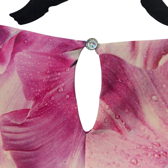 NWT Roberto Cavalli Pink Floral Dress Size 44 - 10/12 M/L - Picture 5 of 10